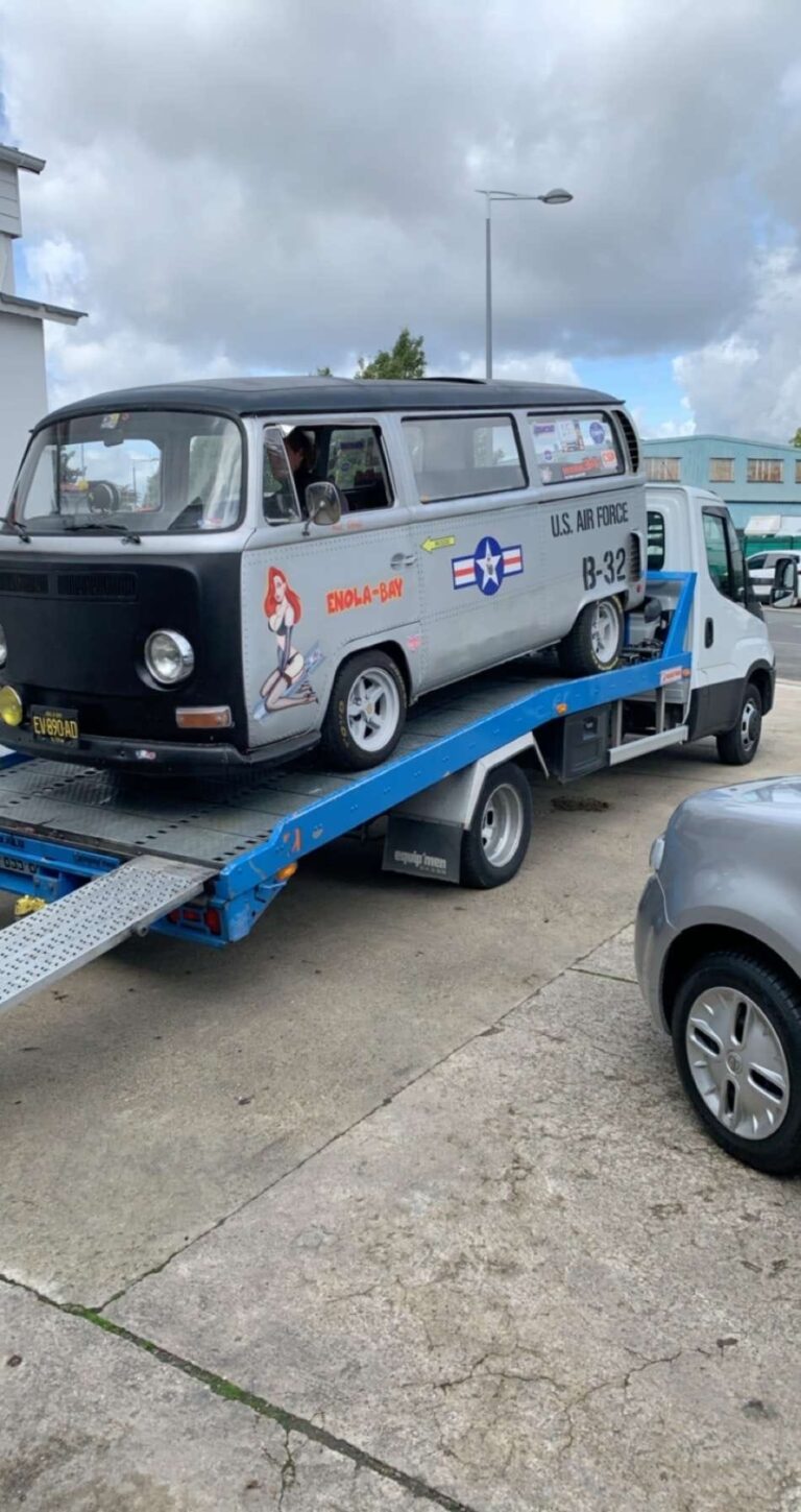 Camionnette remorquée